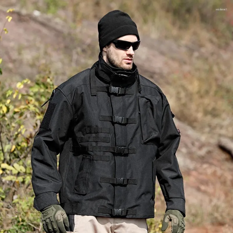 Jaquetas masculinas Tactical Wear-Oposição Jaqueta Homens Agente Especial À Prova de Vento À Prova D 'Água Multi-bolso Carga Casaco de Combate Ao Ar Livre