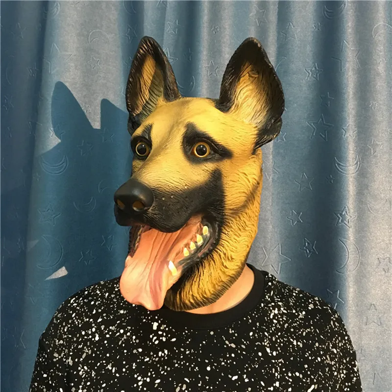 thumbnail interactive-video image 1 of Dog Head Mask Halloween Party Dog Costume ... - Fruugo 1 of 1