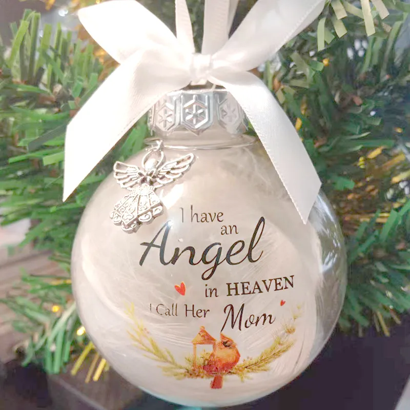 Christmas Decorations Christmas Angel Balls of "I Have An Angel In Heaven" Christmas Tree Decorations Navidad Xmas Home Decor Year Ornaments 230905