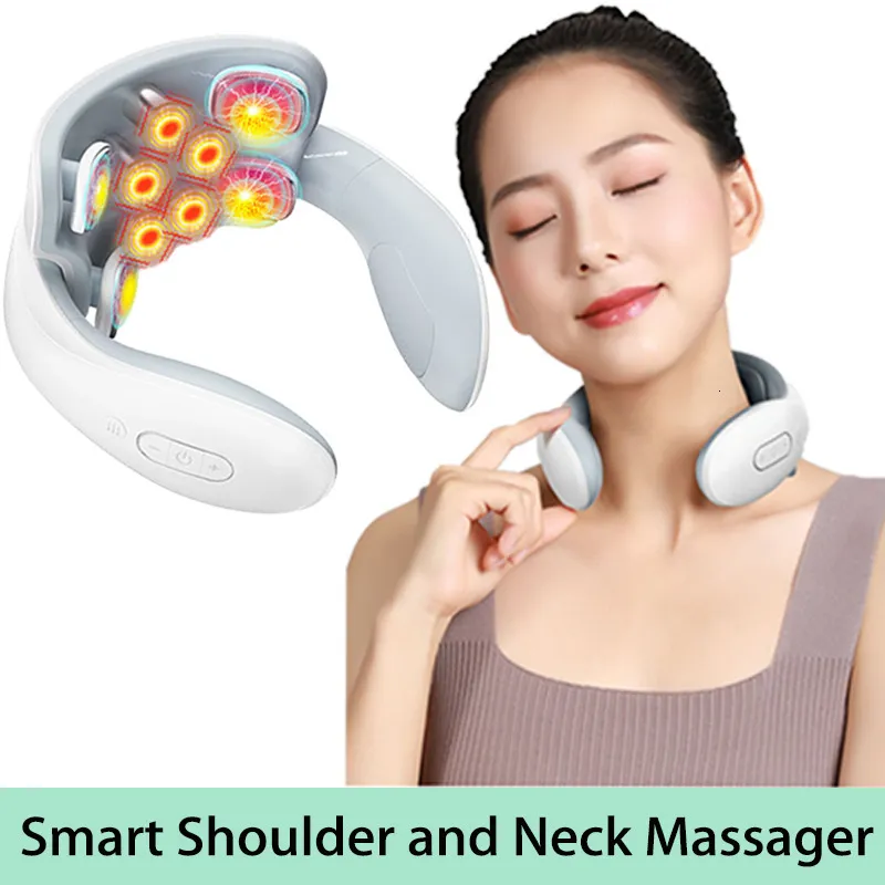 Outros itens de massagem Massageador portátil de pescoço Massageador inteligente com equipamento de enfermagem de terapia de pulso TENS para aliviar dores no pescoço e ombros Cuidados de saúde 230905