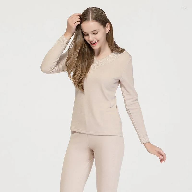 Vêtements de nuit pour femmes, ensemble de sous-vêtements thermiques en soie véritable, pull-down, col en v tricoté mûrier, pyjama épais pour femmes