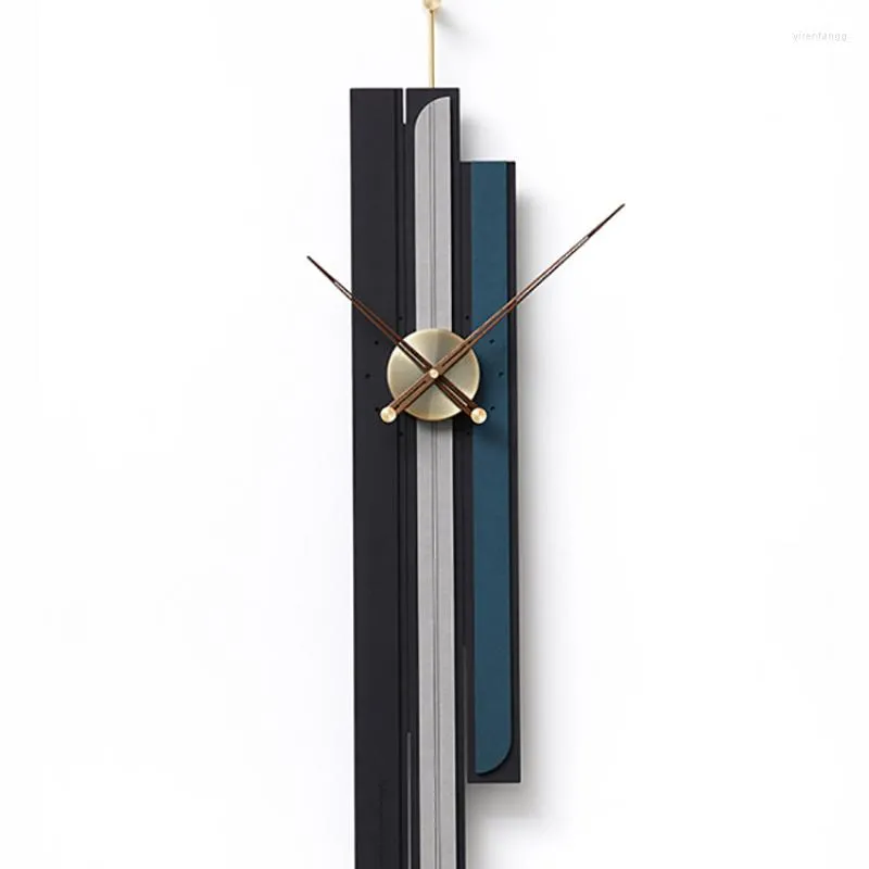 Wandklokken Scandinavische luxe grote klok Moderne gouden metalen horloges Stil hout Home Decor Woonkamer Decoratie Cadeau