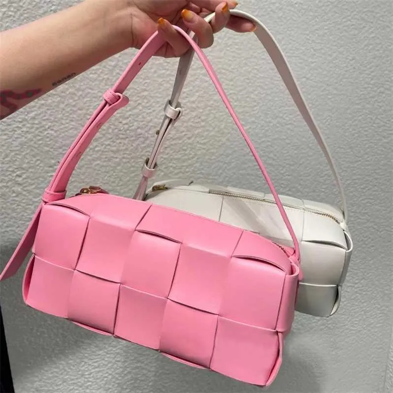 Handtasche Bvs Designer Botteg Tasche gewebt Damen stricken geknotet handgenäht Spiegelqualität y echtes Leder gewebt Tasche rosa vielseitig auf Lammfell kostenloser Versand