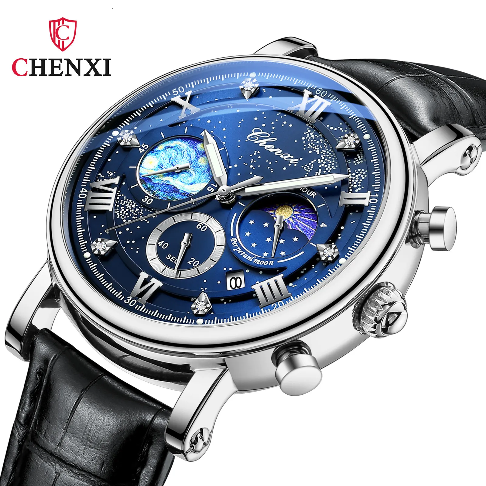 Orologi da polso Chenxi 972 Sole Stars Multifunzione Fashi