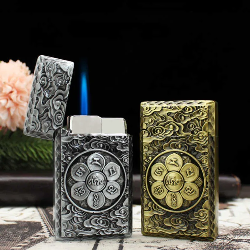 New type of three-dimensional relief technology direct impact lighter metal windproof cigarette N2X2