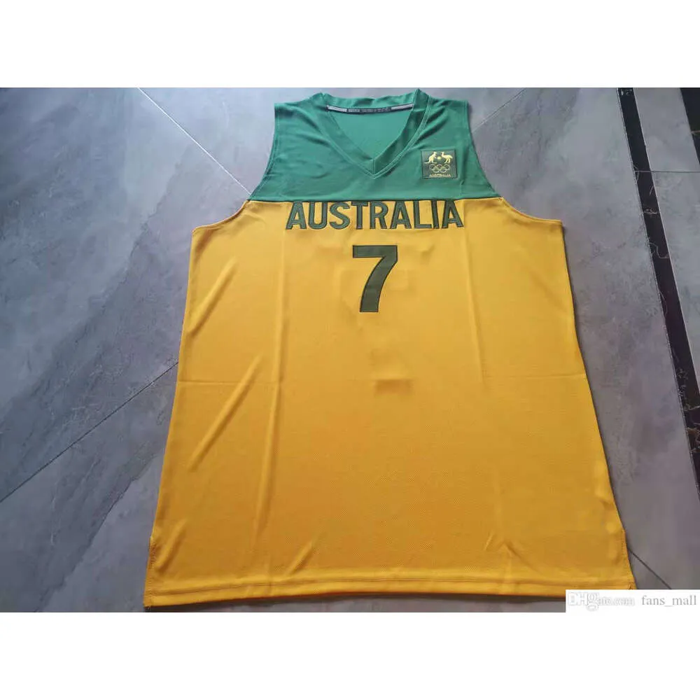 Aangepaste basketbaltrui heren jeugd dames #7 Aussie Euroleague Joe Ingles Australië nationaal team middelbare school throwback maat S-2XL of een naam en nummer truien