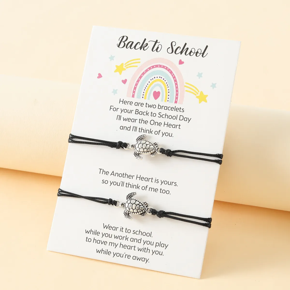 Ensemble de bracelets cadeaux de rentrée scolaire mère fille pour 2  premiers jours d'école