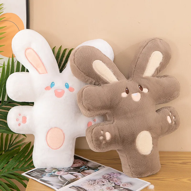 Yeni sevimli çizgi film peluches kawaii para şekli doldurulmuş peluş oyuncak ev dekoru para tavşan peluş yastıklar