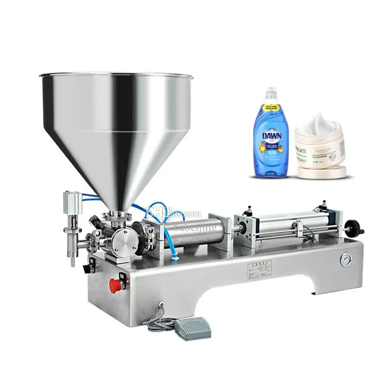 Single Head Paste Filling Machine Yogurt Jam Gel Pneumatic Filling Machine Piston Type Paste Liquid Filler