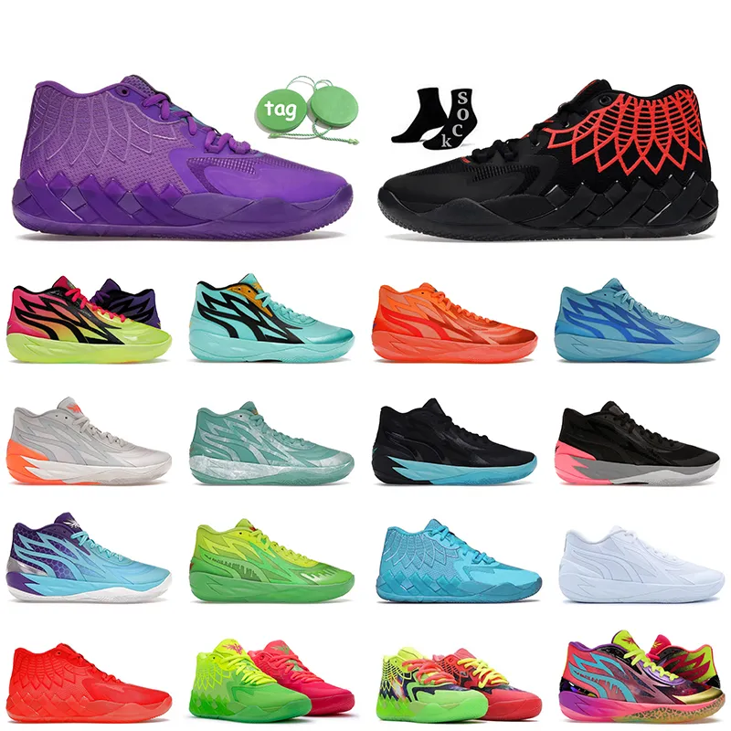 Scarpe da basket di alta marca Scarpe da ballo Lamelo MB 0.1 0.2 Mocassini con plateau Sneakers Queen City Fade Supernova Rick and Morty Adventures Honeycomb Scarpe da ginnastica sportive da uomo