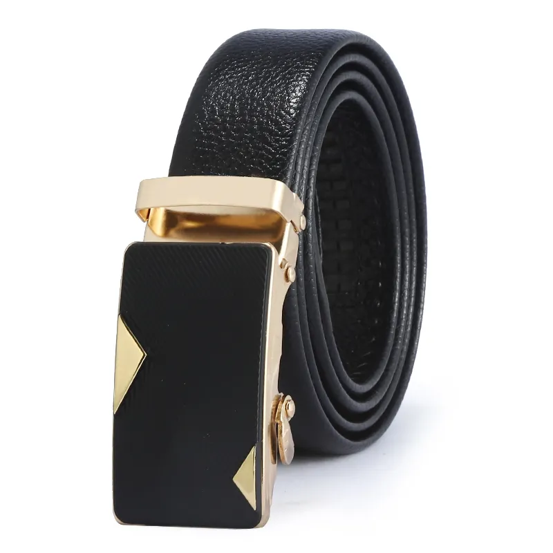 Ceinture en cuir à boucle automatique pour hommes, bon marché, de marque en métal, de haute qualité, pour le travail et les affaires, sangle décontractée