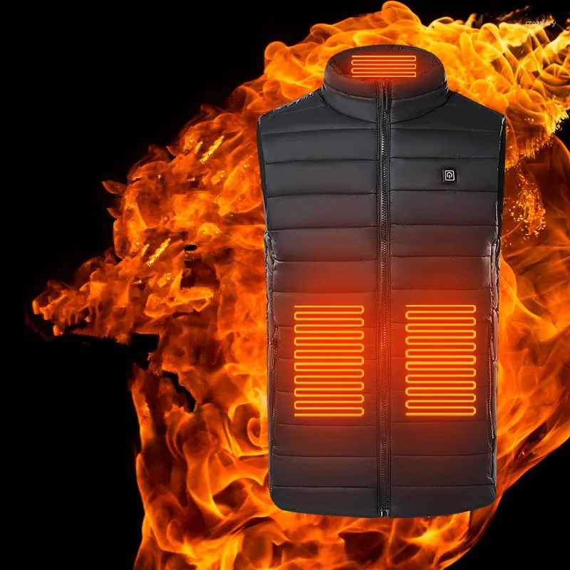 Gilets pour hommes Intelligent température constante gilet électrique manteau USB charge isolation thermique automne hiver gilet d'épaule