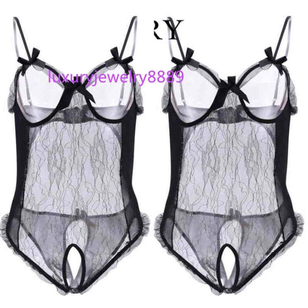 Nxy Sexy Set, erotische Dessous für Frauen, Sex-Unterwäsche, Porno-Dame, Kleid, heiße Spitze, offener BH, Schritt, Kostüm, Nuisette 1202