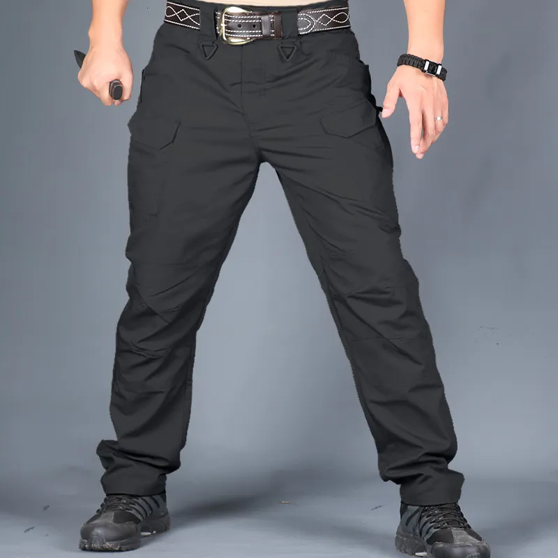 Pantalons pour hommes Militaire Tactique Hommes Pantalon de Combat Spécial Multi poche Imperméable Résistant à l'usure Salopette d'entraînement décontractée 230906