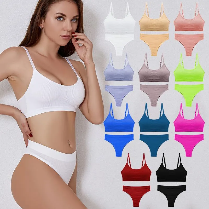 Seamless Bra And Panty Set Back Sexy Stretch Sport Thong Briefs For Women  Intimates Lingerie From Clothingforchoose, $18.91