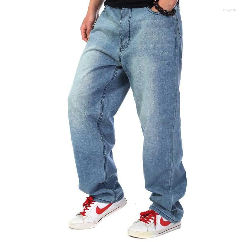 Jeans pour hommes Automne Printemps Rétro Solide Lâche Baggy Skateboard Hommes Harem Denim Pantalon Large Jambe Plus Taille Droite Coton Pantalon Vêtements