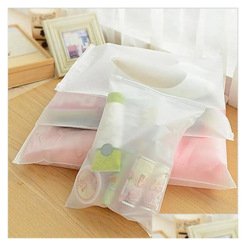 Packing Bags Wholesale Travelling Storage Bag Frosted Plastic Reclosable Zipper Self Seal Packaging Pouch For Gift Clothes Jewelry D Otomc