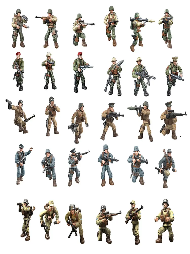 Actiespeelfiguren Soldaatfiguren Popmodellen Militair thema Bouwsteenspeelgoed Handmatige montage Speelfiguren voor kinderen Geschenk 230906