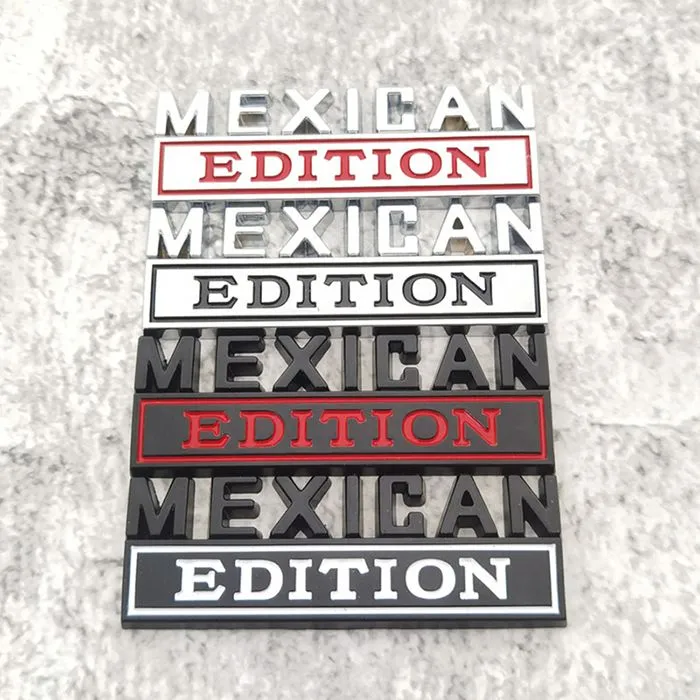 Party Decoration 1PC MEXICAN EDITION Car Sticker For Auto Truck 3D Badge Emblem Decal Auto Accessories 8x3cm Wholesale