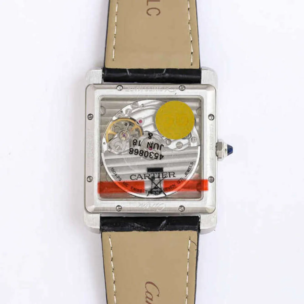 Diamantuhr Tank MC Herren Automatik Gold W5330001 RG64 hochwertiges mechanisches Uhrwerk Datumsuhr Montre Cater Luxe mit Box, perfektes Geschenk