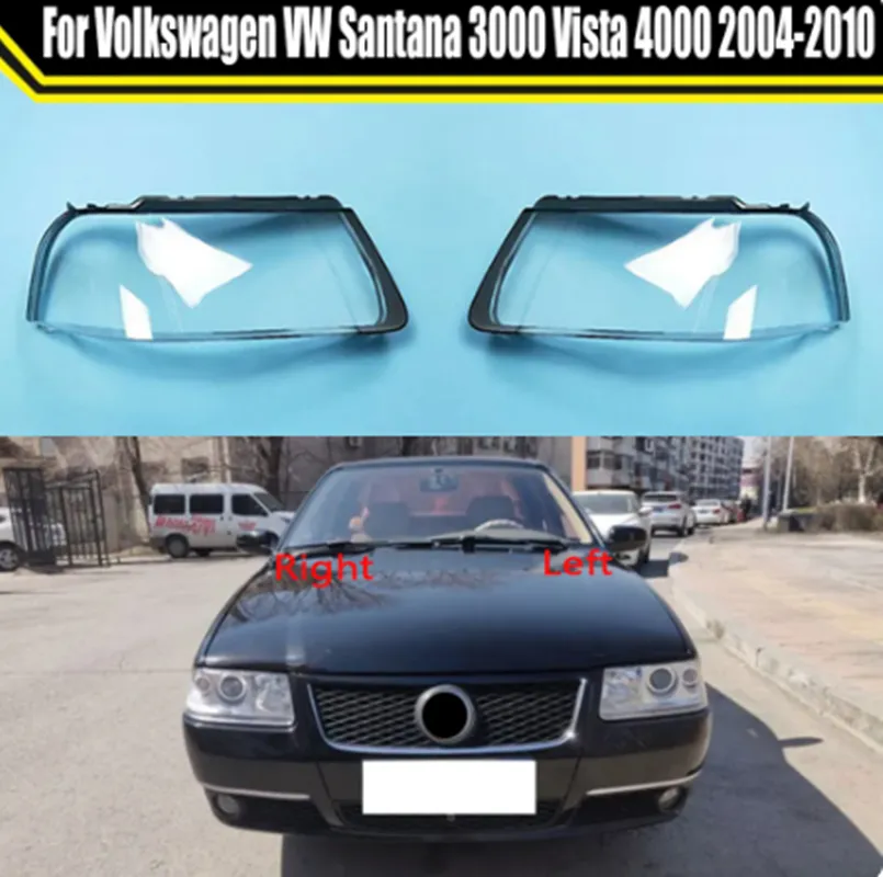 Head Lamp Case For Volkswagen VW Santana 3000 Vista 4000 2004-2010 Car Headlight Cover Lampshade Lampcover Caps Headlamp Shell