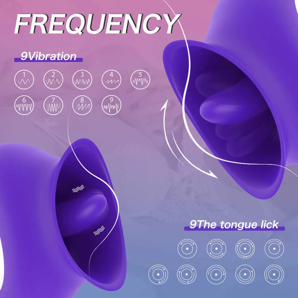 NXY Vibratoren Klitoris Zungenlecken Vibrator 9 Geschwindigkeit Brustwarzen Klitoris Sexspielzeug für Frauen Blowjob G-Punkt Orgasmus St_voghion.com