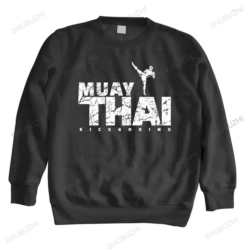 Herren Hoodies eingetroffen Herren Sweatshirt mit Rundhalsausschnitt Markenkleidung Herbst MUAY THAI KICKBOXEN Mann lässig Vintage Hoody Tops