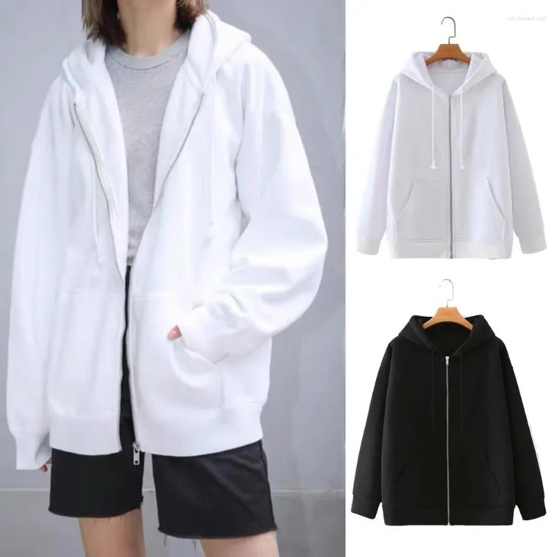 Womens Oversized Cotton Brown Zip Up Hoodie With Zip Up For Warmth In  Autumn And Winter White Brandy Mandy From Verybeautygirl, $32.23