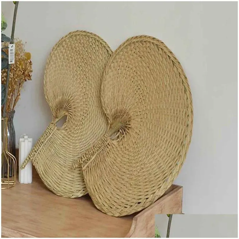 hand fans hand made fan rattan decoration for wedding natural palm leaf woven fans wall art decor for farmhouse ornaments