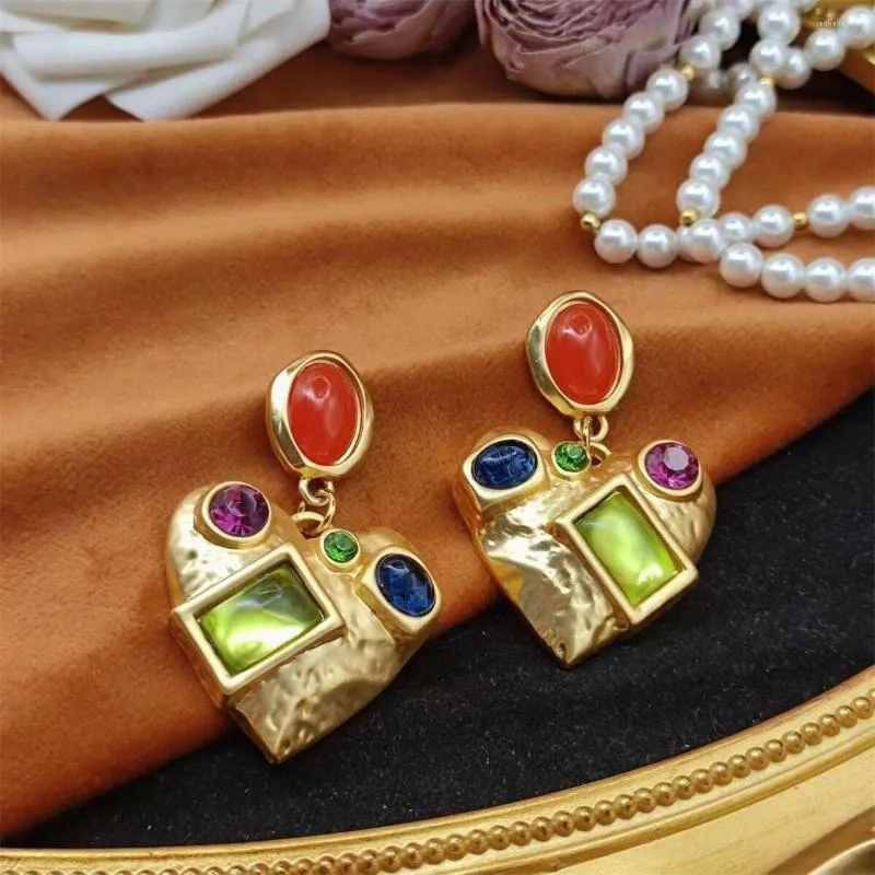 Backs Earrings Retro European And American Fashion Court Jewel Exaggeration Without Piercing Ear Clip