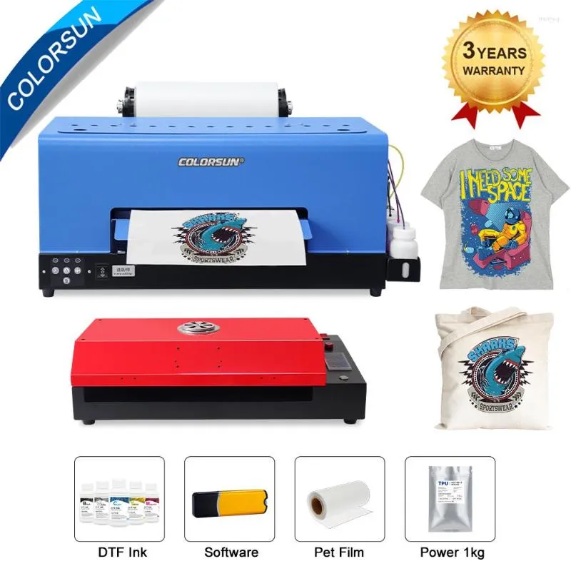 Máquina de impressão direta de filme colorido Colorsun A3 DTF Rolo L805 para bolsas jeans de camiseta