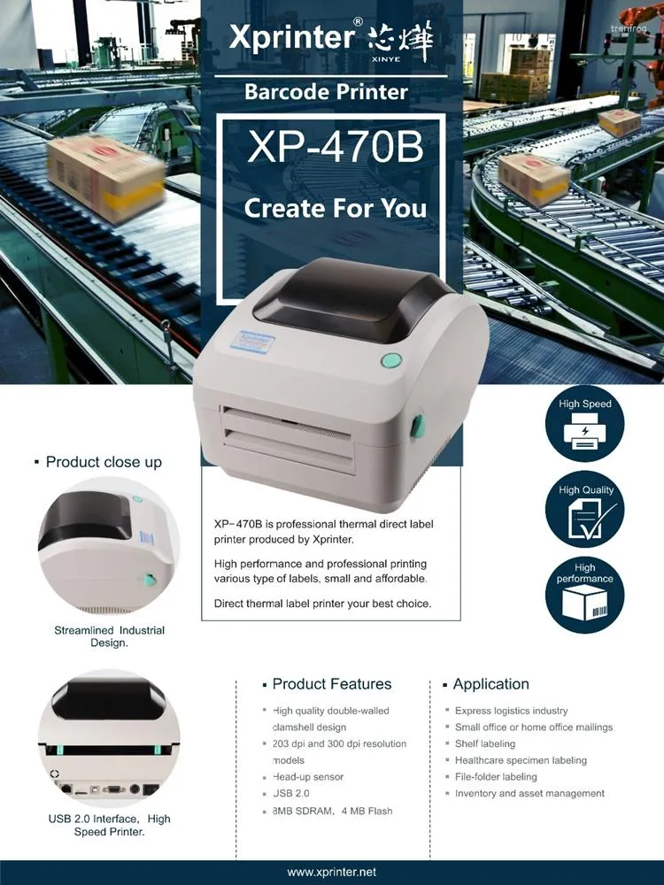 Wholesale Thermal Label Printer Address EPacket Can Print QR Code Width