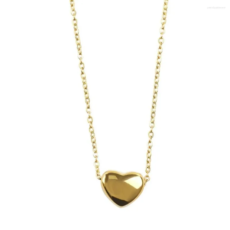 قلادة قلادة بسيطة قلادة صغيرة القلب للفتيات في سن المراهقة الذهب اللطيف مجوهرات مجوهرات أمي هدية