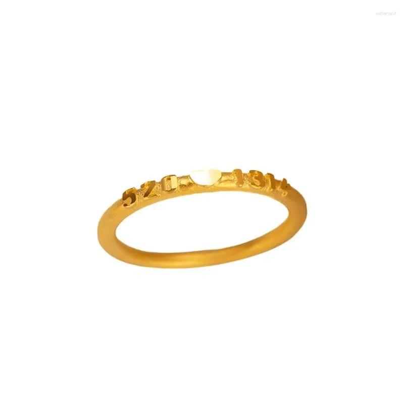 18k Yellow Gold Filled Thin Gold Ring Band With Number Design For Couples  Simple And Elegant Engagement Finger Band In Solid Sizes 6/7/8/9 From  Ednaingrid, $9.68 | DHgate.Com
