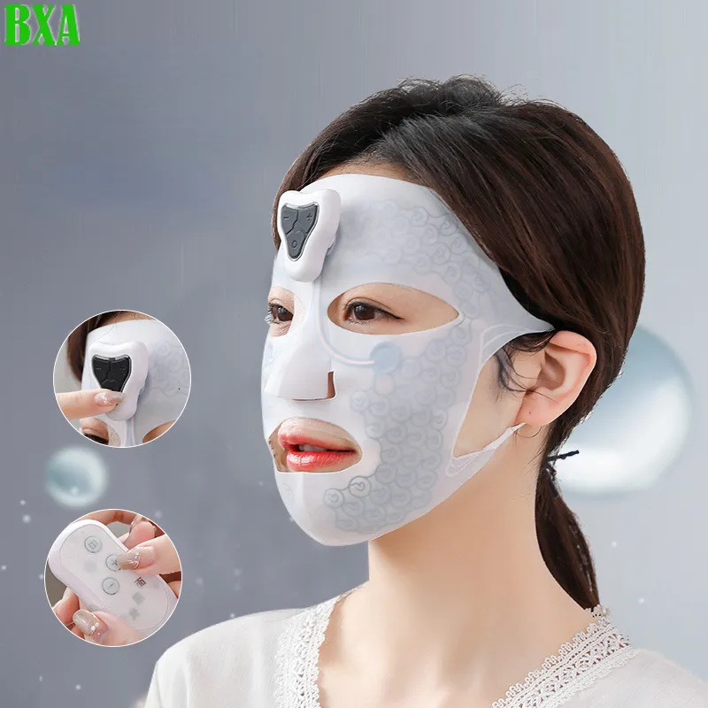 Gesichtspflegegeräte EMS-Maske Niederfrequenz-Mikrostrom Doppelkinn reduzieren Schönheit Facelifting-Maschine Hydration Hautstraffungsmaske 230905