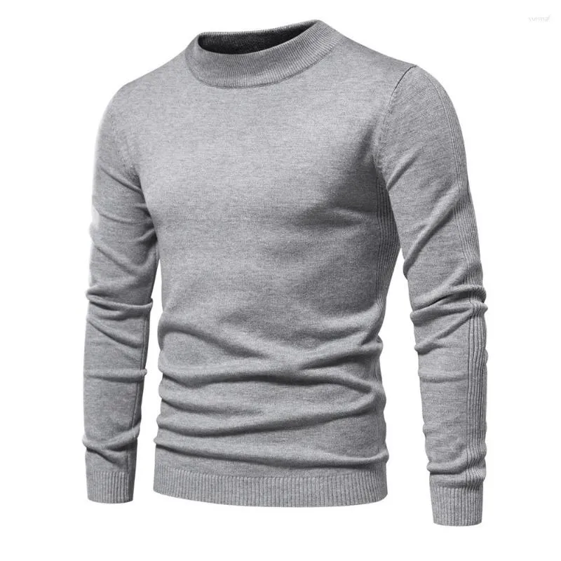 Męskie swetry wielokolorowe SWEATER AUTNIA Zima Zagęziono ciepłe w połowie kołnierz szczupły codzienne codzienne i przystojne mężczyźni O-Neck pullover