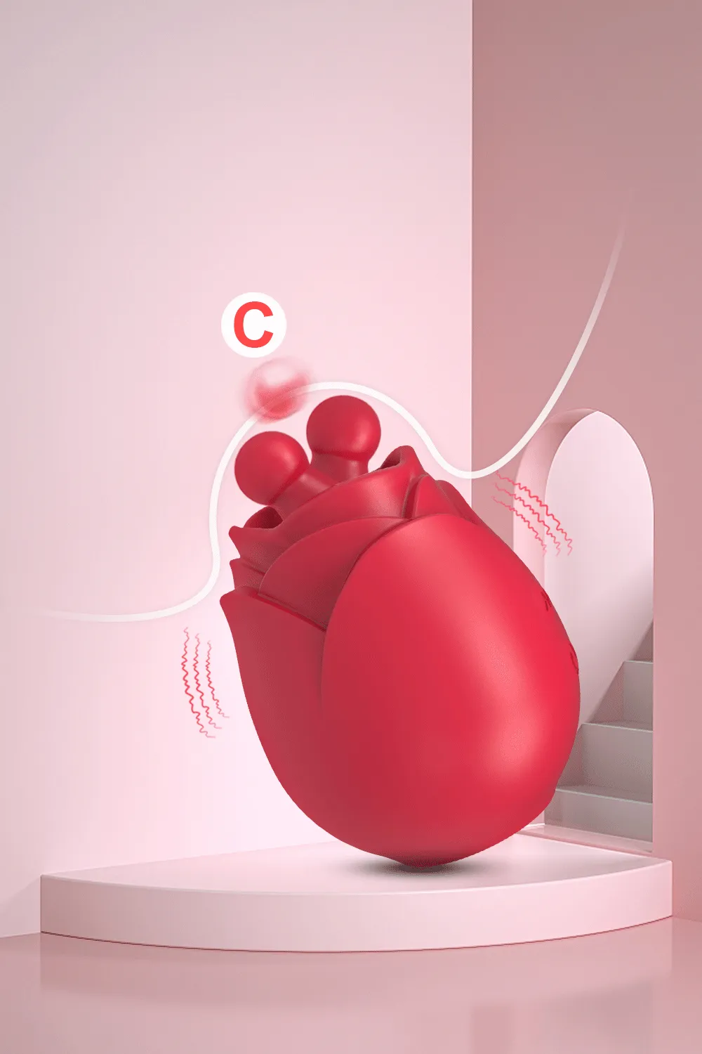 Originalus liežuviu laižantis klitorio rožinis vibratorius 10 vingiuojantis klitoris spenelių masažuoklis, moteriškas stimuliavimas suaugusiems S_voghion.com