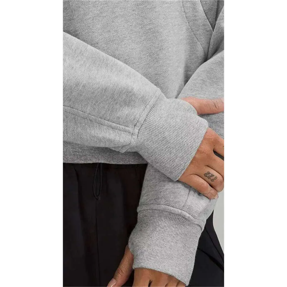 S cuba Ilululemen-08 Lemon Hoodies Sweatshirts Autumn Winter Yoga Suit Scuba Hoodie Half Zip Women's Sports Sweater Loose Gym_voghion.com