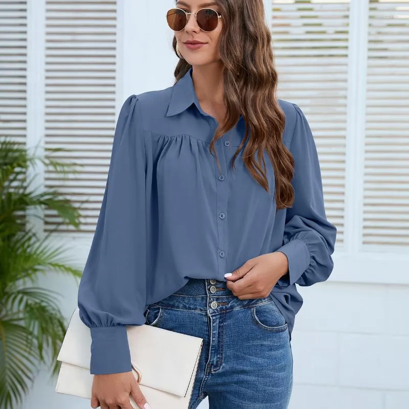 Lantern sleeve outlet chiffon blouse