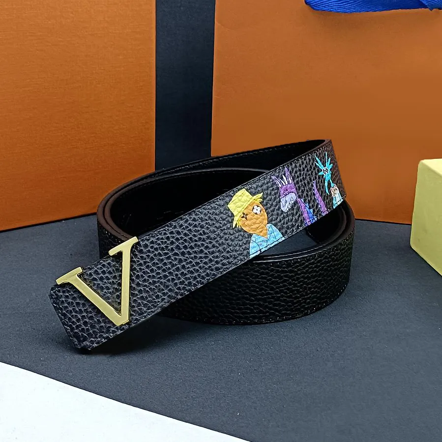 Boucle de ceinture de créateurs Largeur de courroie en cuir de 3,8 cm de haute qualité avec boîte de ceinture pour hommes et femmes.