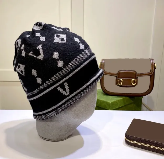 Beanie / Skull Caps Beanie Beanie Designer Beanie Malha Quente Carta Design Chapéu Presente de Natal H Alta Qualidade IG IGH