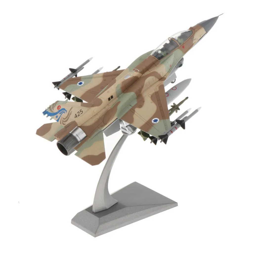 Modèle d'avion de voiture moulé sous pression modèle F-16I F16D Fighting Falcon moulé sous pression 1 72 avions en métal avec supports Playset modèle d'avion avion de chasse 230906