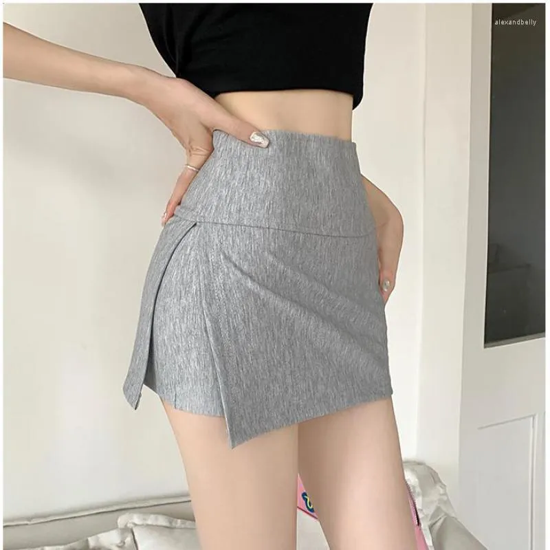 Skirts Slim Split Skirt Sexy Shorts Women's 2023 Summer Girl Mini Pantskirt Streetwear A-line Hip Y2k