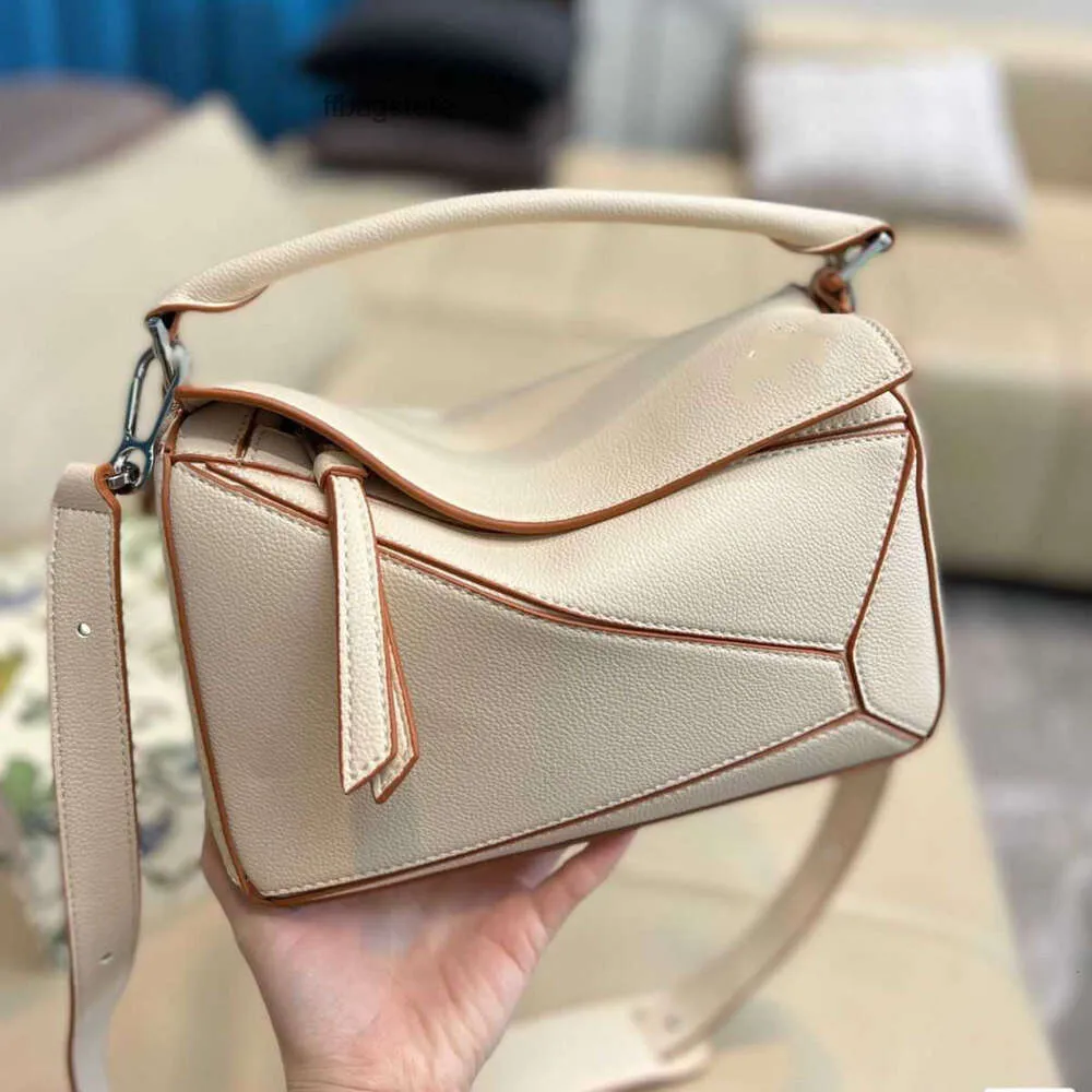 Loewe Puzzle Bag High Quality Leather Handbag Geometric Color Block Design Spacious Capacity Perfect for Women s Daily Commute