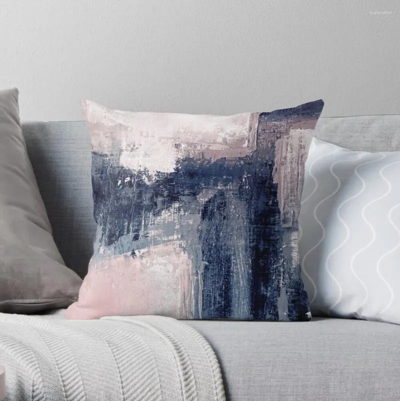 Embroidered Pink And Navy Christmas Abstract Pillow Covers 1 Throw From Deafoliation 16.46 DHgate.Com