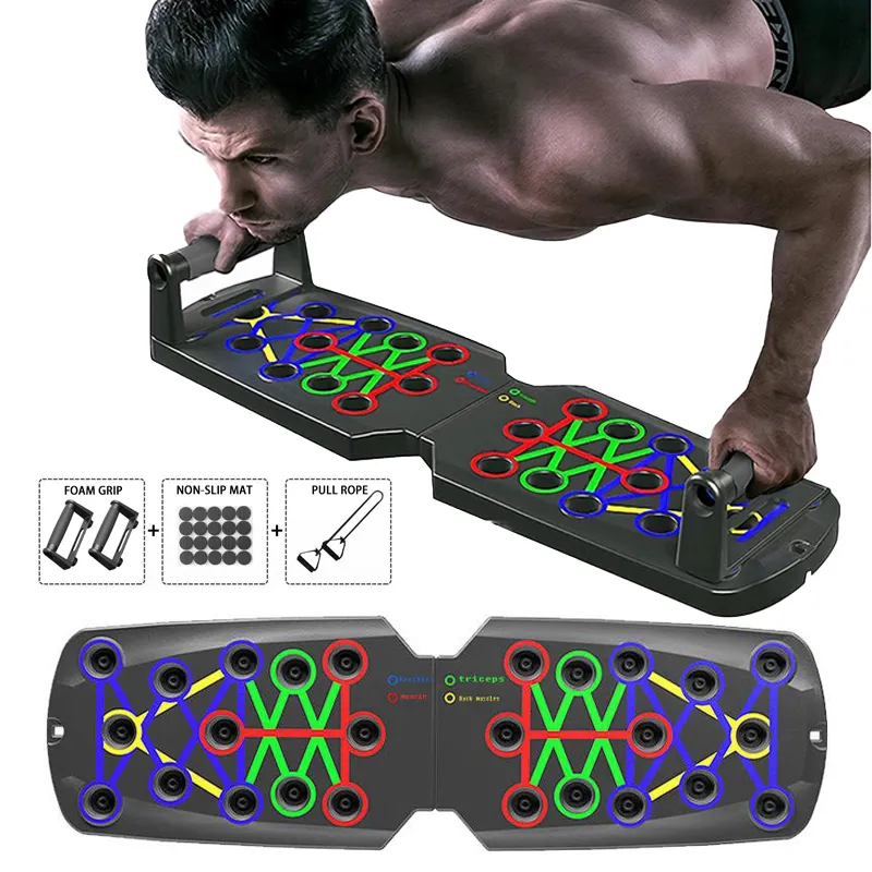 Push-up'lar katlanır push-up tahtası destek kas egzersizi çok fonksiyonlu tablo taşınabilir fitness ekipmanı karın geliştirme desteği 230906