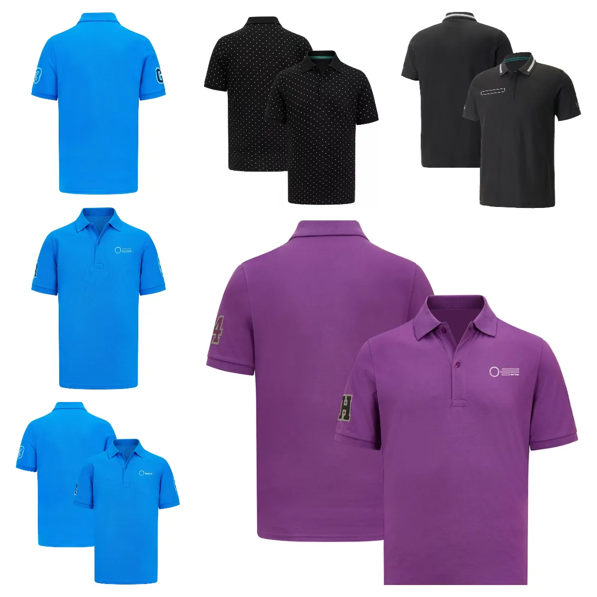 2023 F1 Team Drivers Clothing Mens And Womens Short Sleeve Lapel POLO