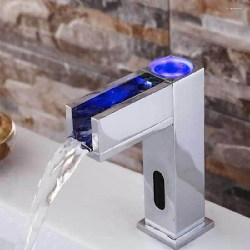 Torneiras de pia de banheiro com sensor automático torneira sem toque