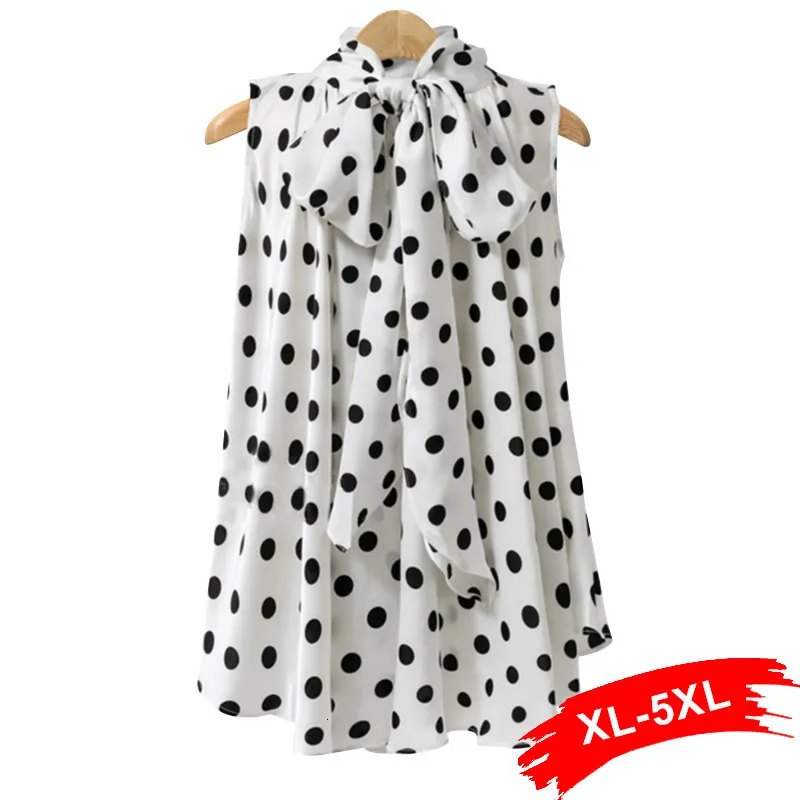 Damski rozmiar BOWIR BOW BIG DOT Turtleck Bluzki koszule 4xl 5xl Streetwear Bluzka luźna bluzka 230906