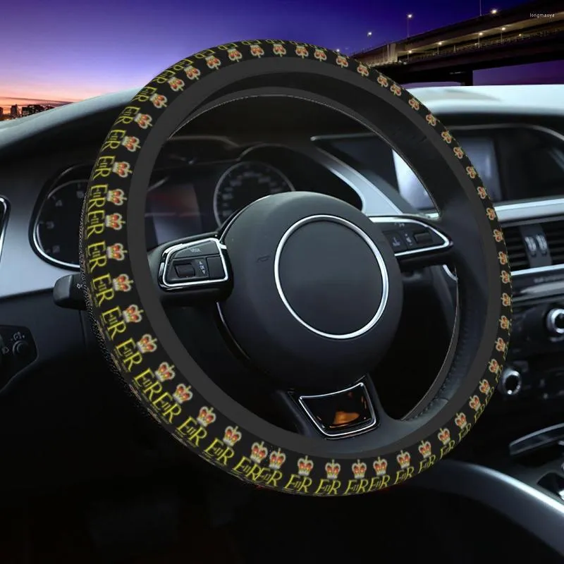 Steering Wheel Covers Car Crown Elizabeth II Universal British Royal Braid On The Cover Car-styling